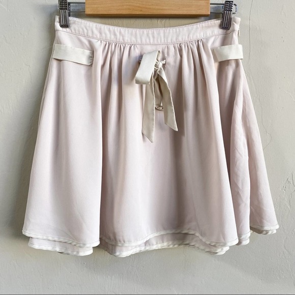 LC Lauren Conrad Dresses & Skirts - LC Lauren Conrad Cream Tie Waist Mini Skirt